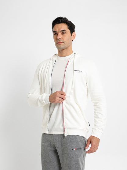 Hoodie Jacket with Flag Zip