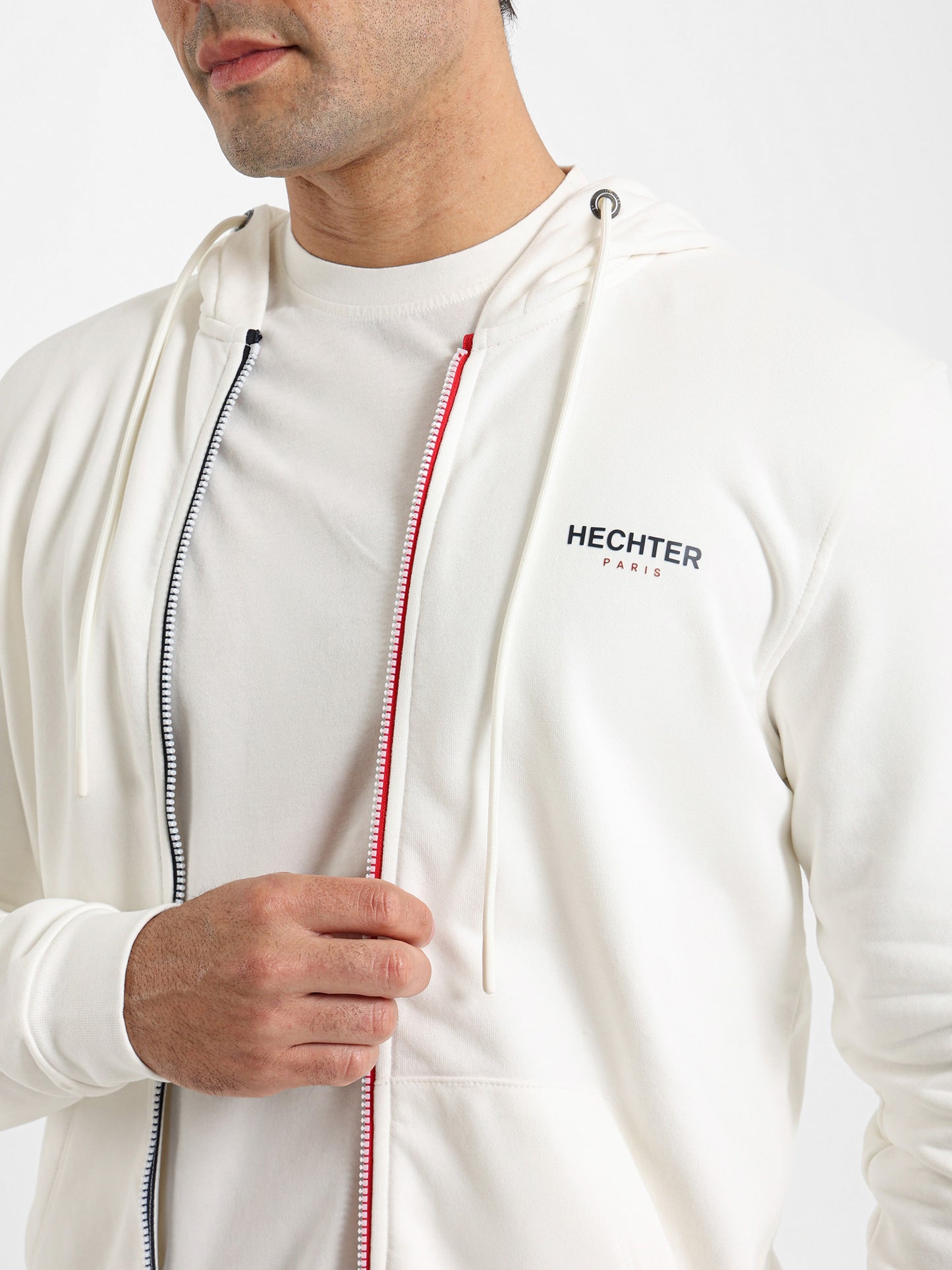 Hoodie Jacket with Flag Zip