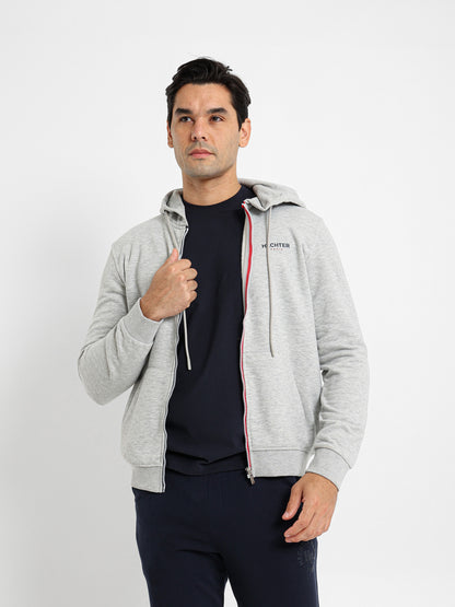 Hoodie Jacket with Flag Zip