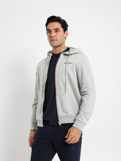 Hoodie Jacket with Flag Zip