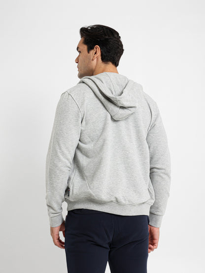 Hoodie Jacket with Flag Zip