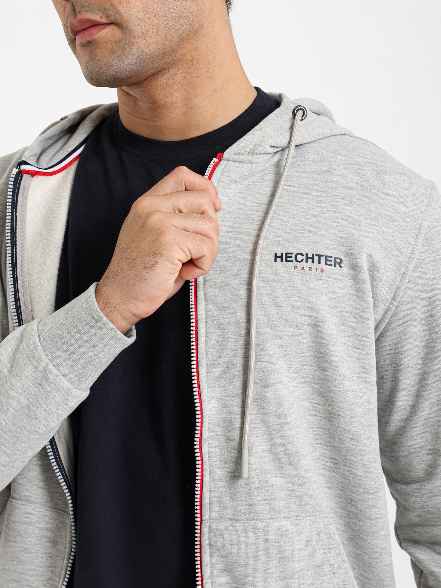 Hoodie Jacket with Flag Zip