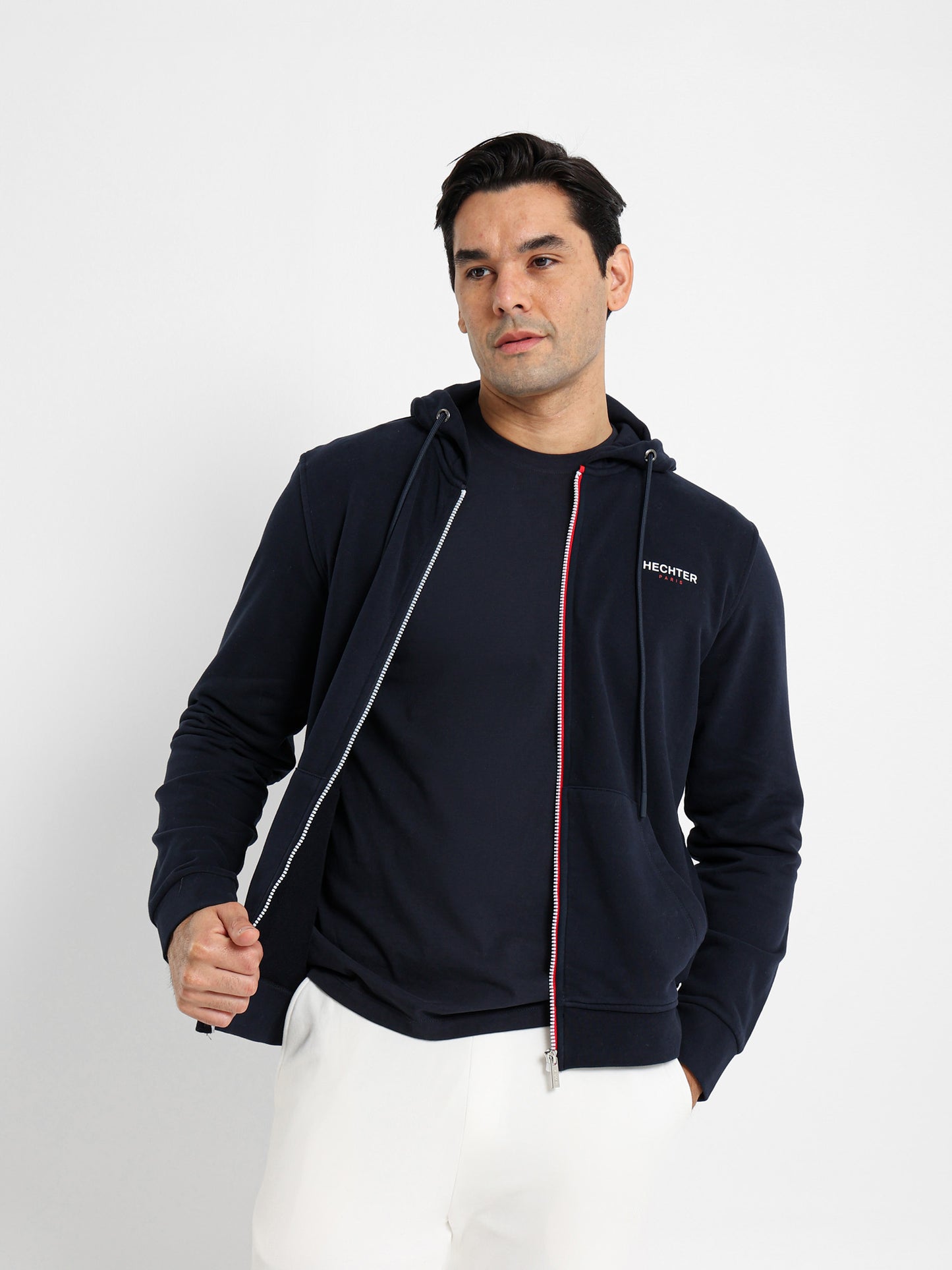 Hoodie Jacket with Flag Zip
