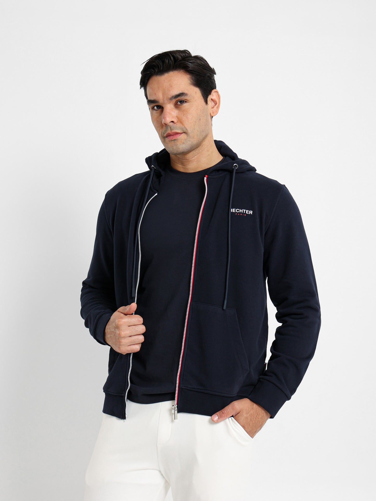 Hoodie Jacket with Flag Zip