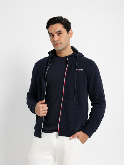 Hoodie Jacket with Flag Zip