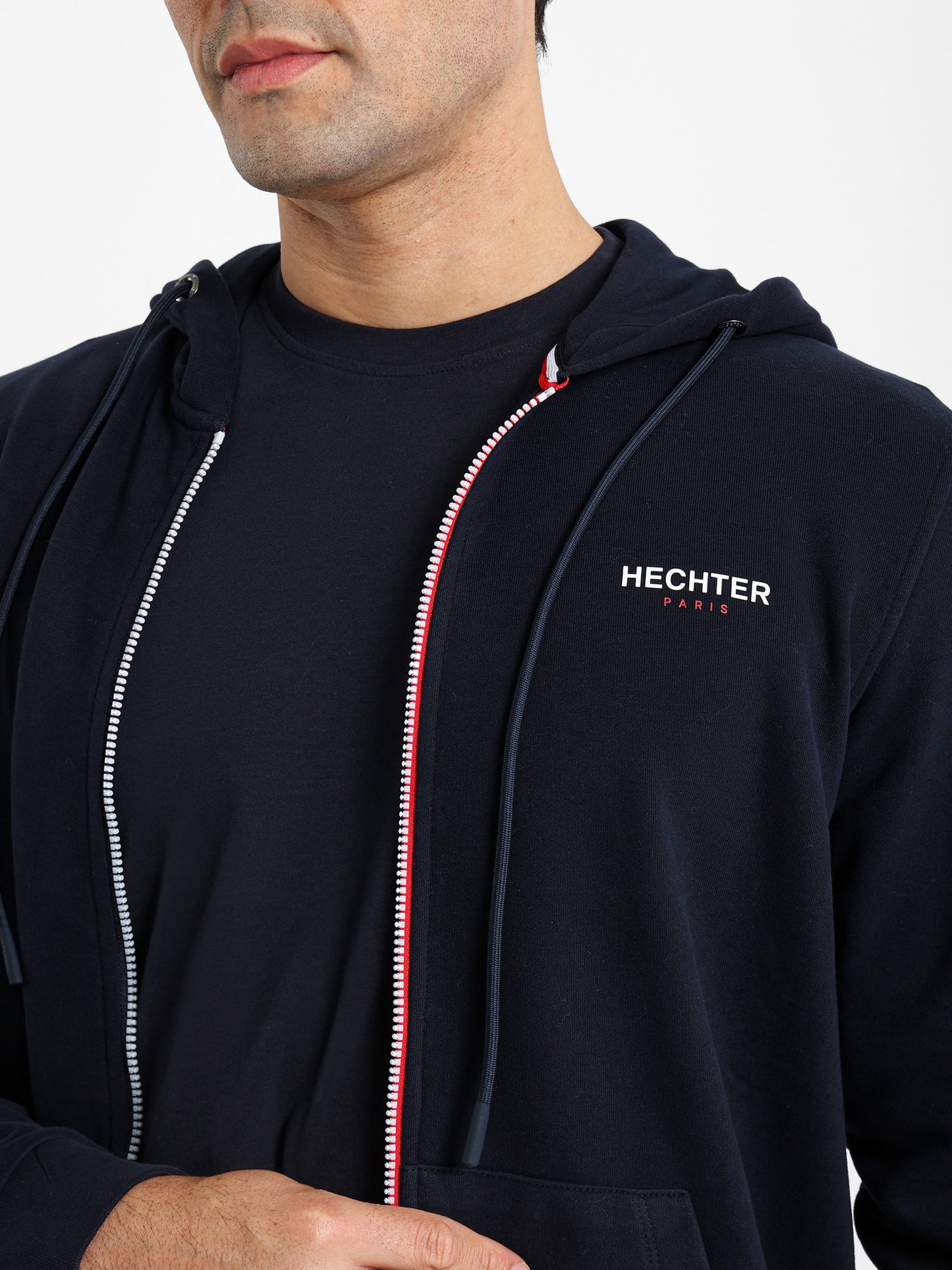 Hoodie Jacket with Flag Zip