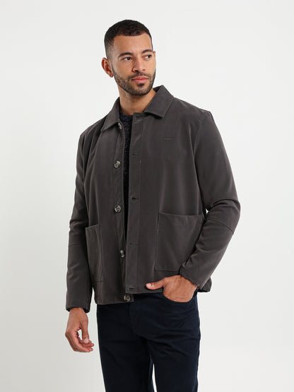 Patch Pocket Shirt Jacket