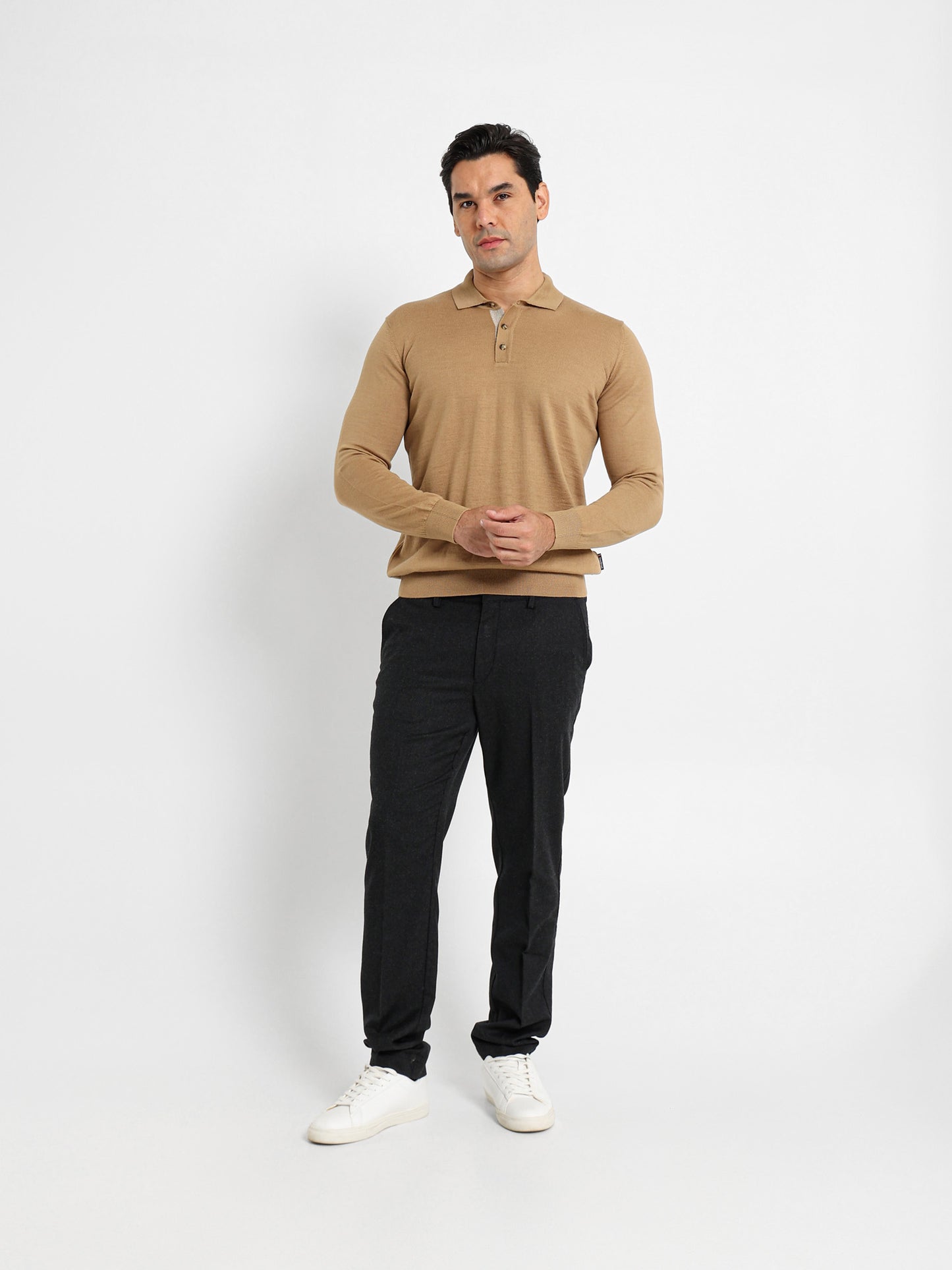 Long Sleeve Knitwear Polo