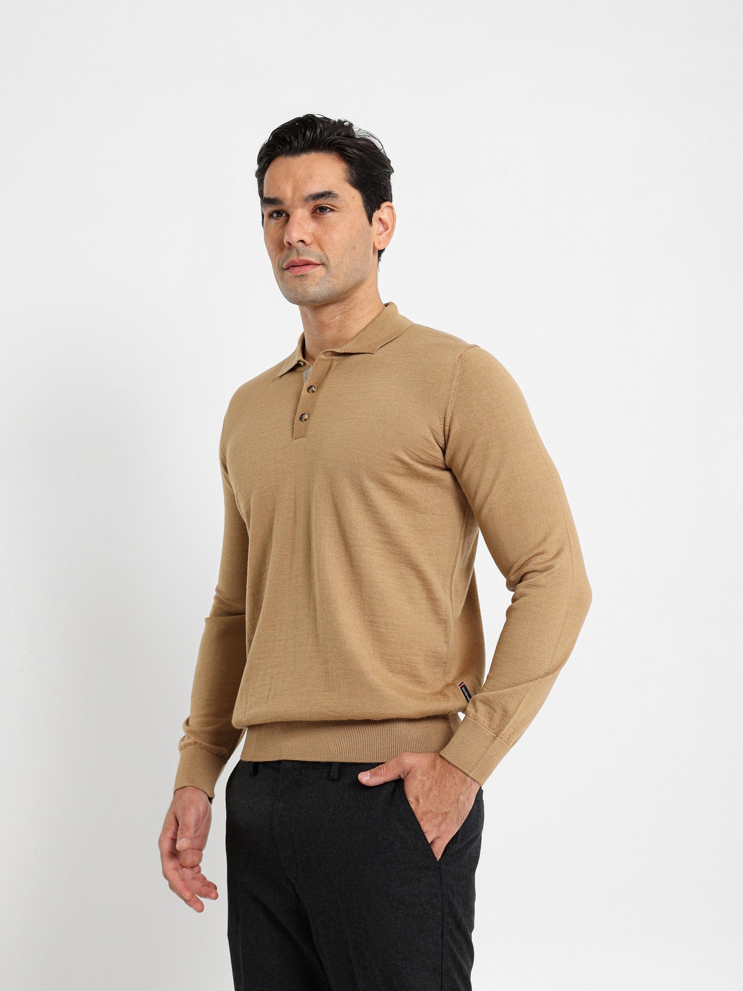 Long Sleeve Knitwear Polo