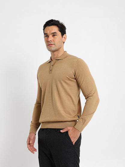 Long Sleeve Knitwear Polo
