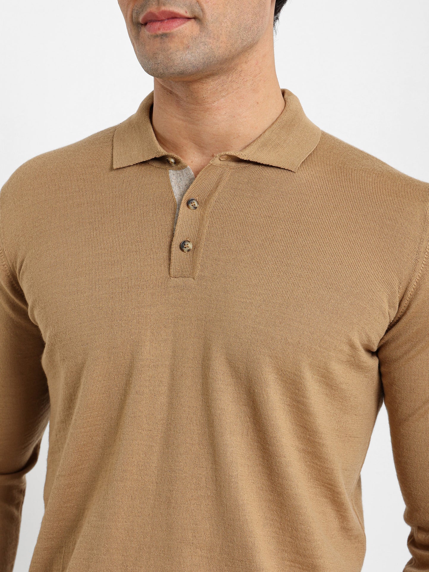 Long Sleeve Knitwear Polo