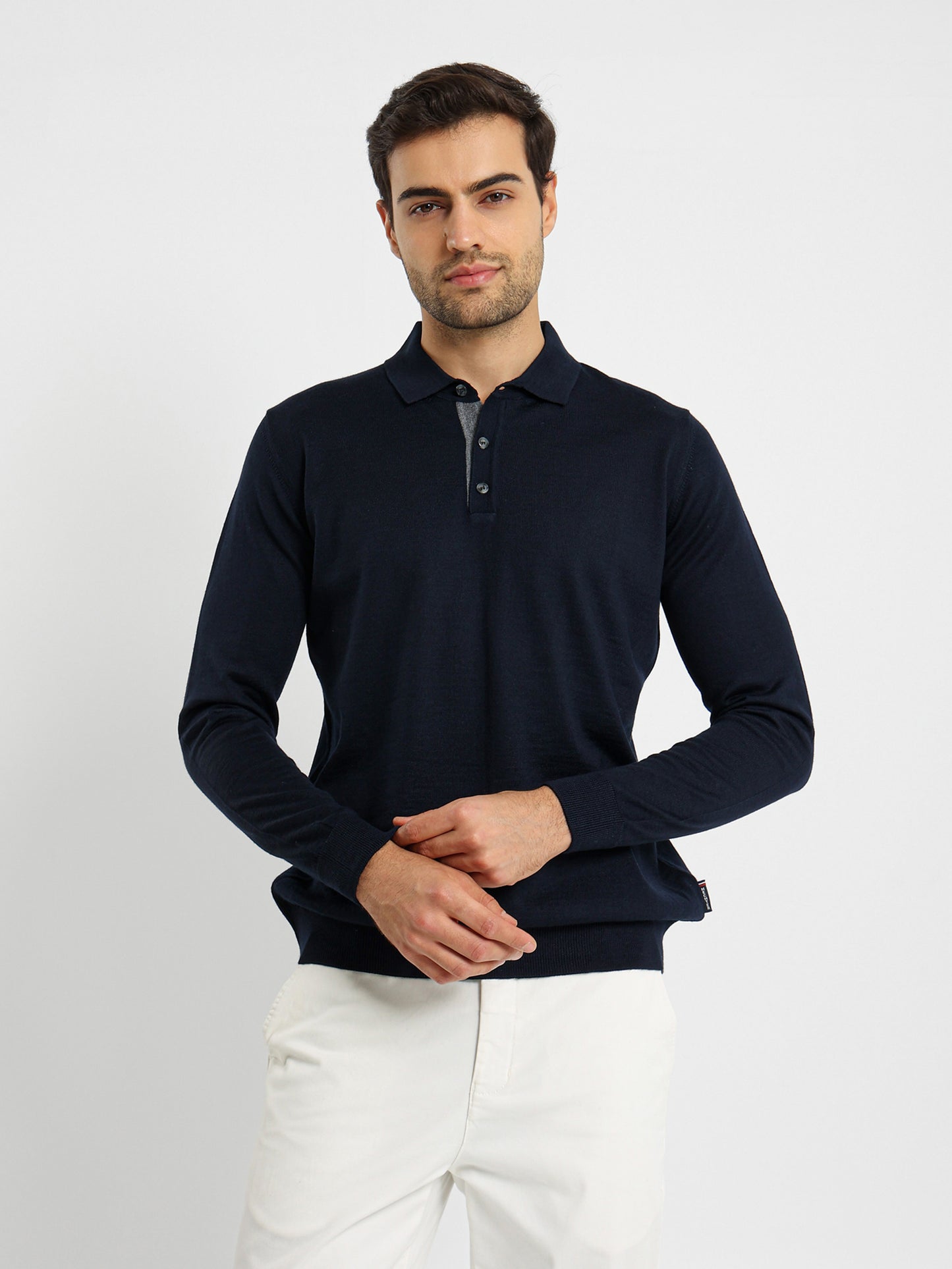 Long Sleeve Knitwear Polo