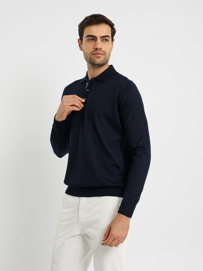 Long Sleeve Knitwear Polo