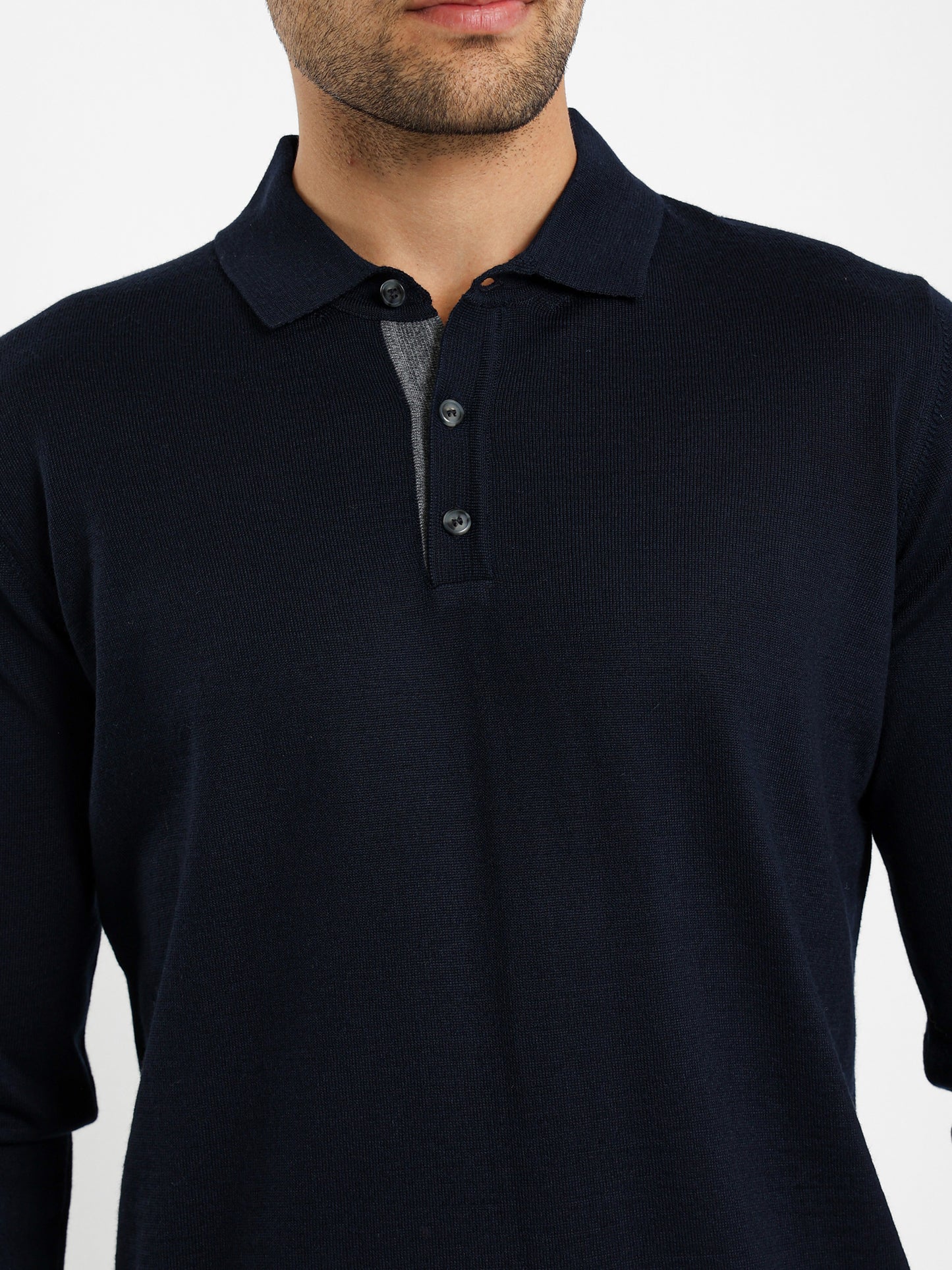 Long Sleeve Knitwear Polo