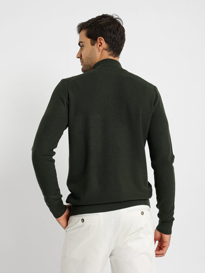 Mock Neck Pullover With Zipper