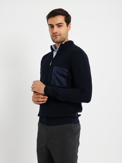 Mock Neck Pullover With Zipper