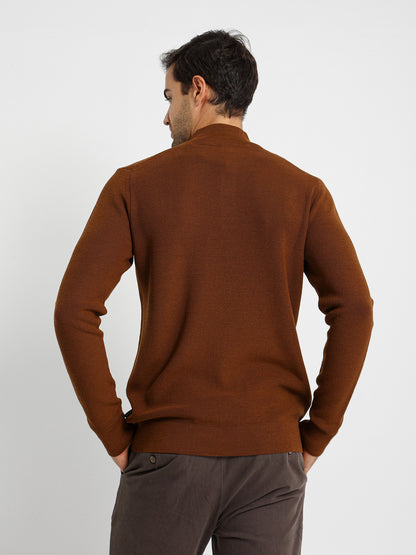 Structured Mock Neck Pullover