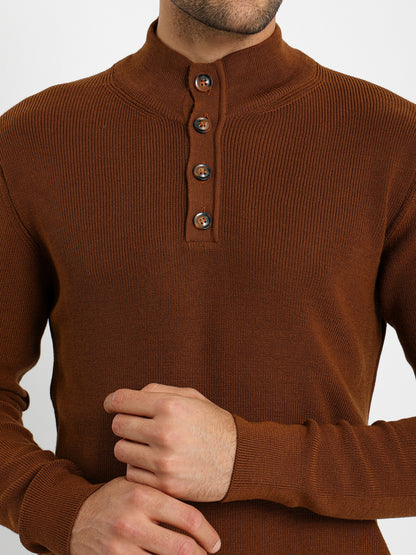 Structured Mock Neck Pullover