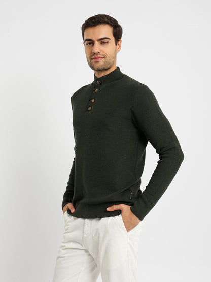 Structured Mock Neck Pullover