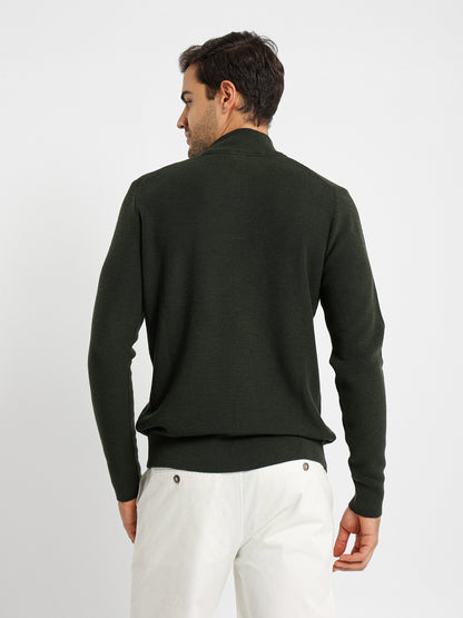 Structured Mock Neck Pullover