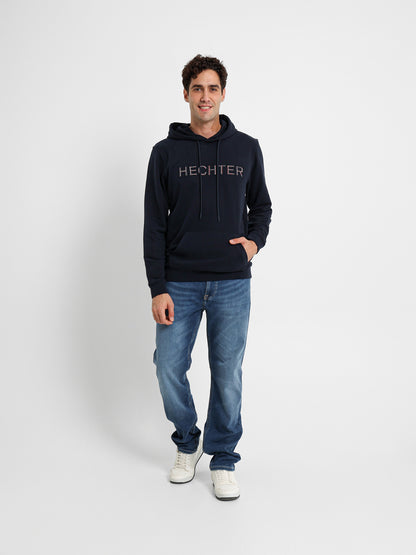 Front Logo Print Hoodie