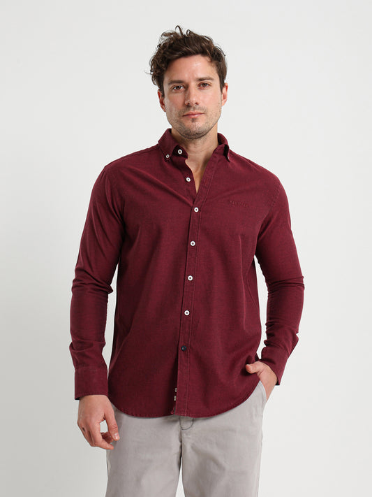 Cotton Oxford Long Sleeve Button Down Shirt