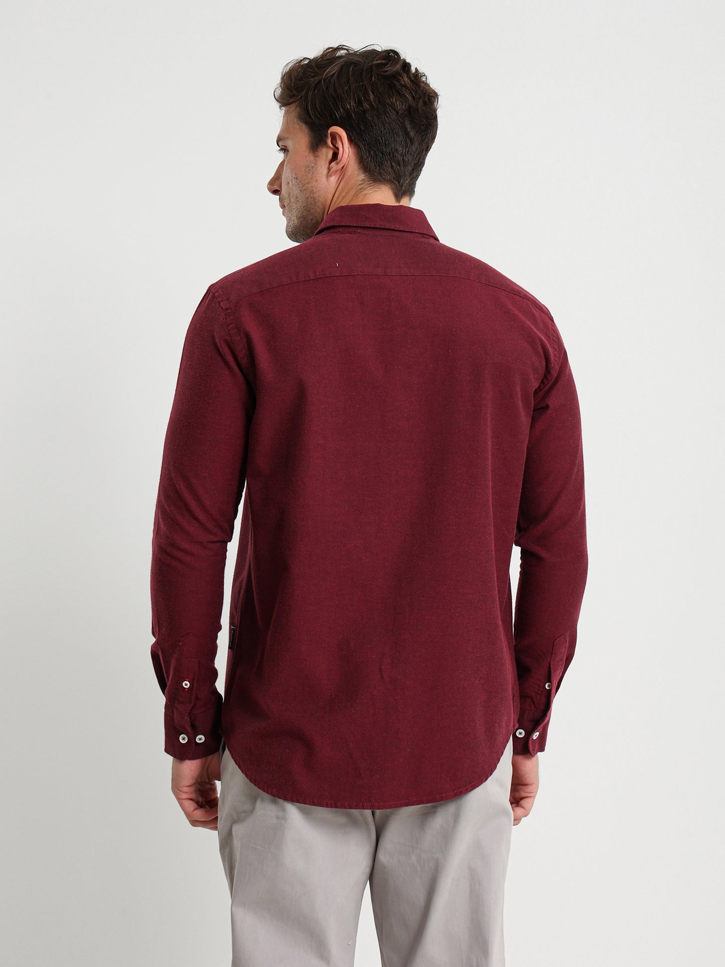 Cotton Oxford Long Sleeve Button Down Shirt