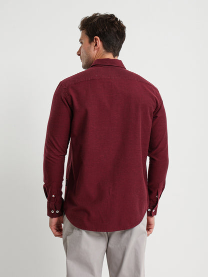 Cotton Oxford Long Sleeve Button Down Shirt