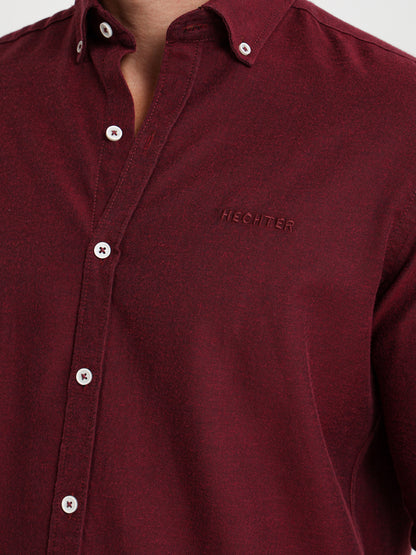 Cotton Oxford Long Sleeve Button Down Shirt