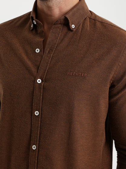 Cotton Oxford Long Sleeve Button Down Shirt