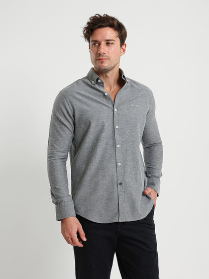 Cotton Oxford Long Sleeve Button Down Shirt