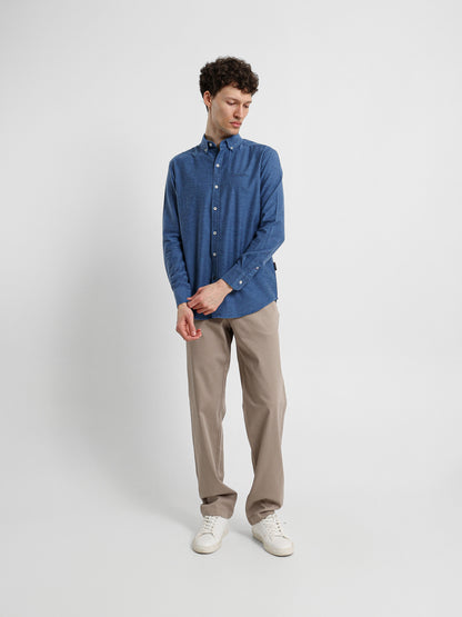 Casual Pique Pants with Flat Pockets