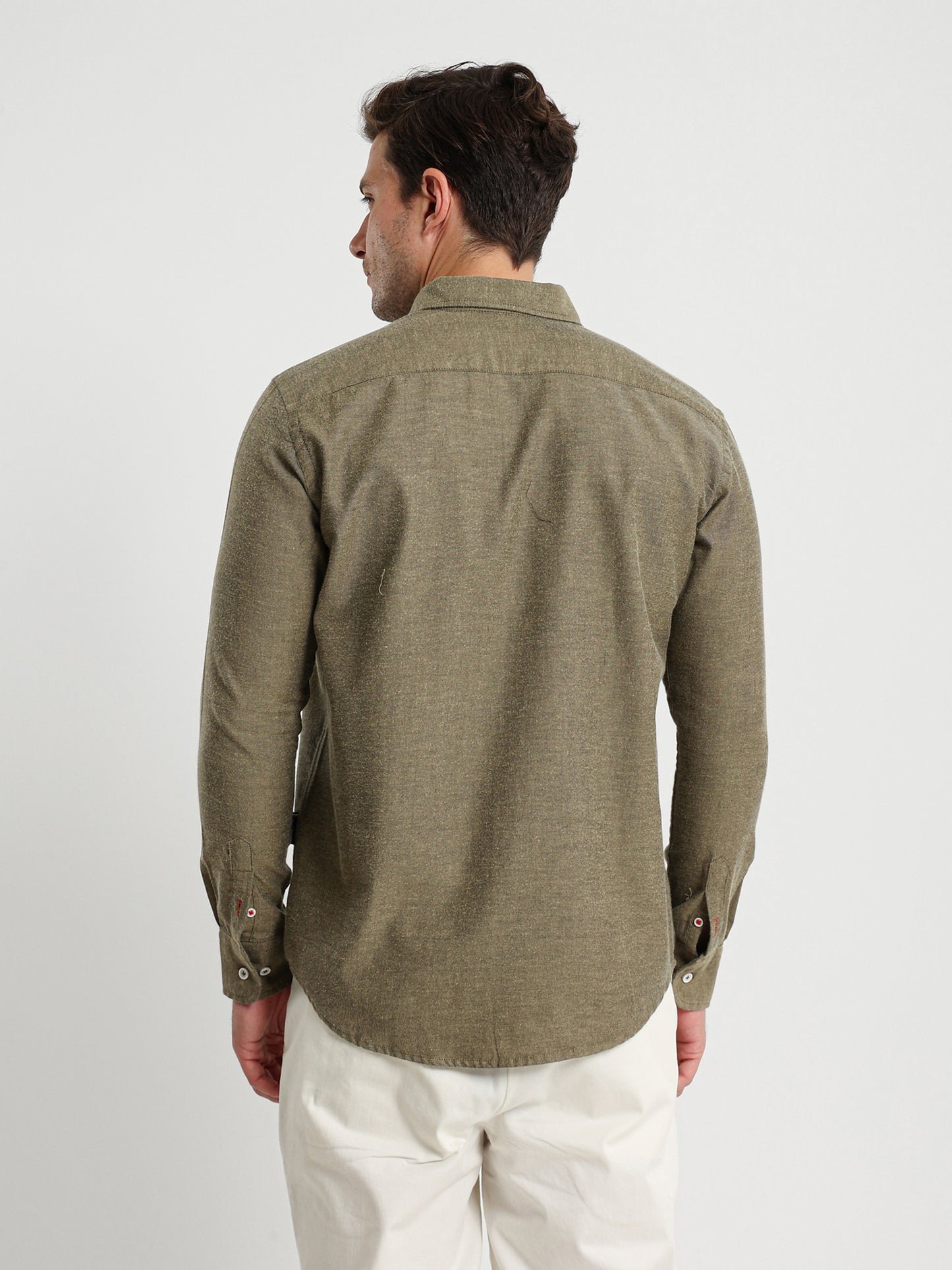 Cotton Oxford Long Sleeve Button Down Shirt