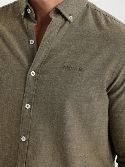 Cotton Oxford Long Sleeve Button Down Shirt