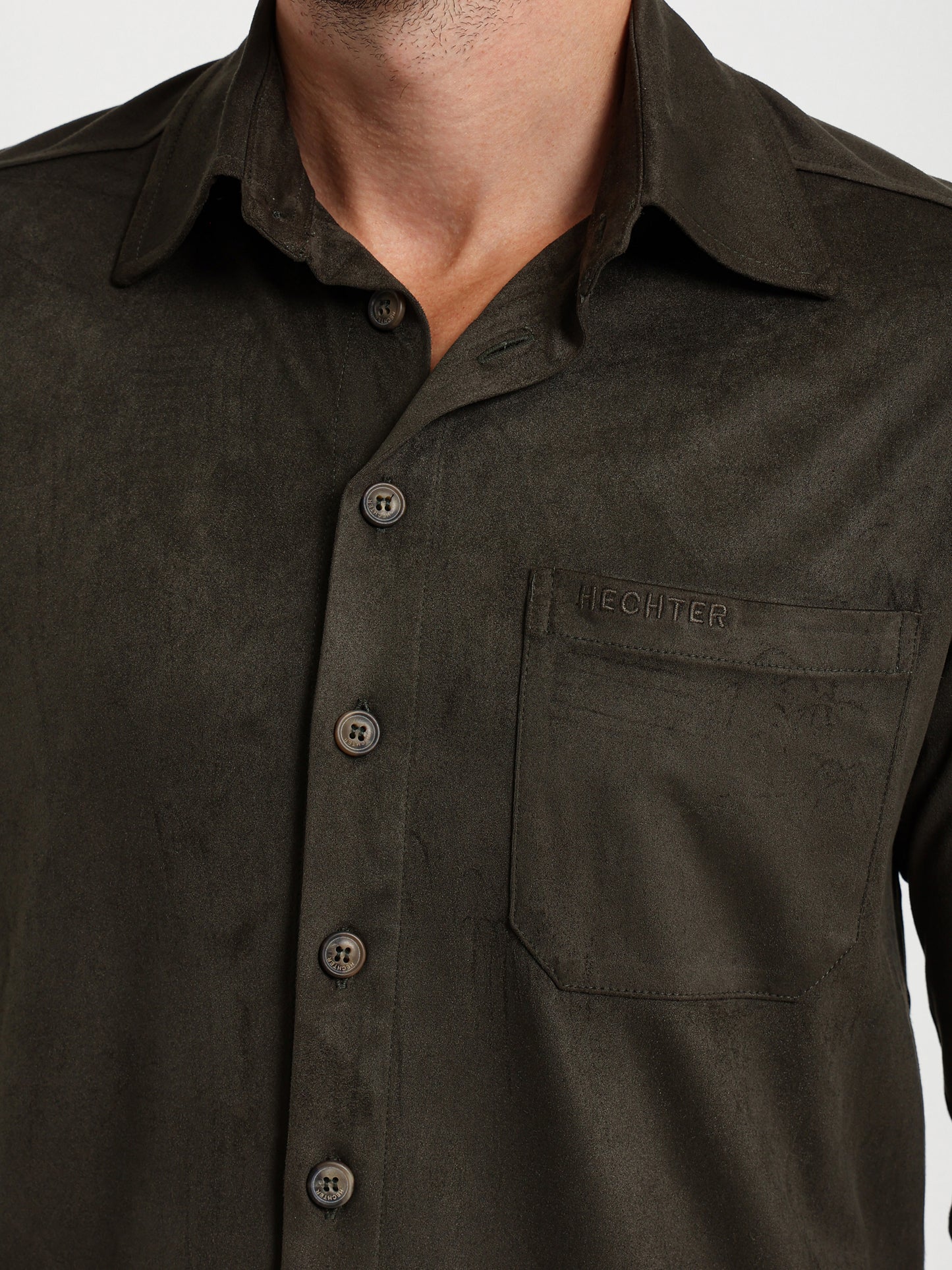 Long Sleeve Overshirt With Chest Pocket