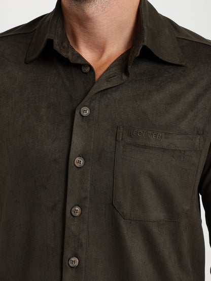 Long Sleeve Overshirt With Chest Pocket
