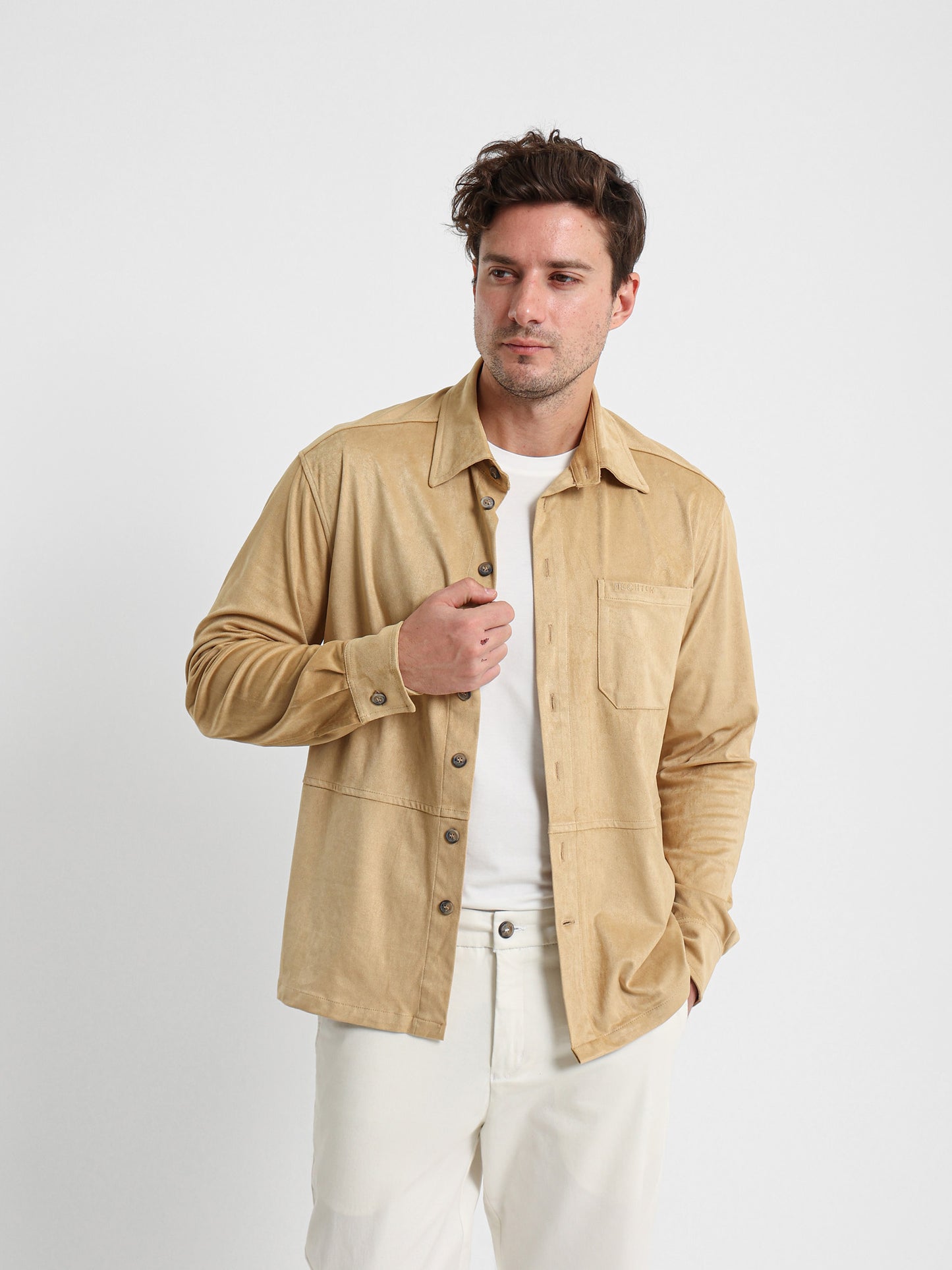 Long Sleeve Overshirt With Chest Pocket