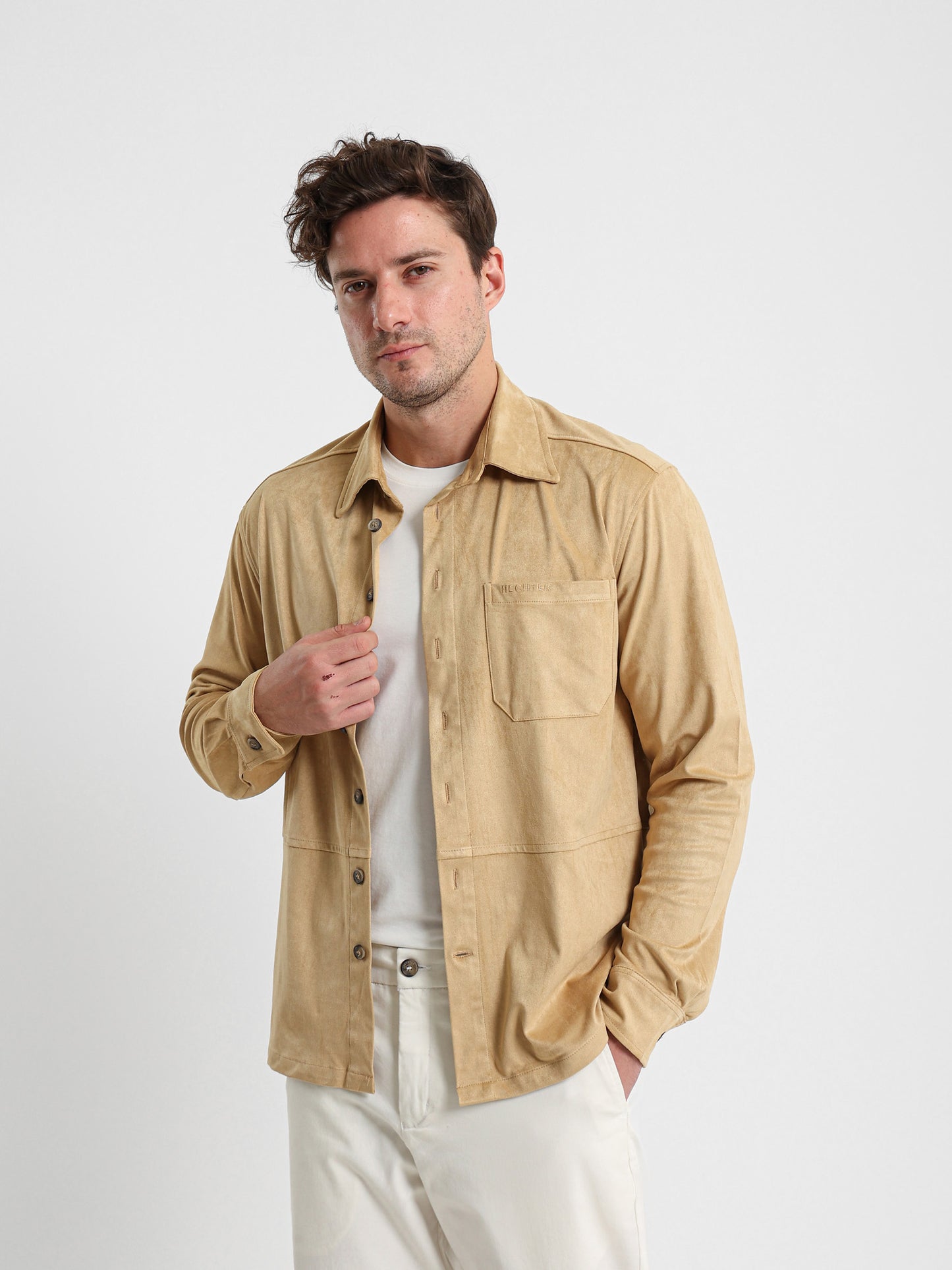 Long Sleeve Overshirt With Chest Pocket