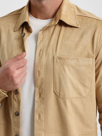 Long Sleeve Overshirt With Chest Pocket