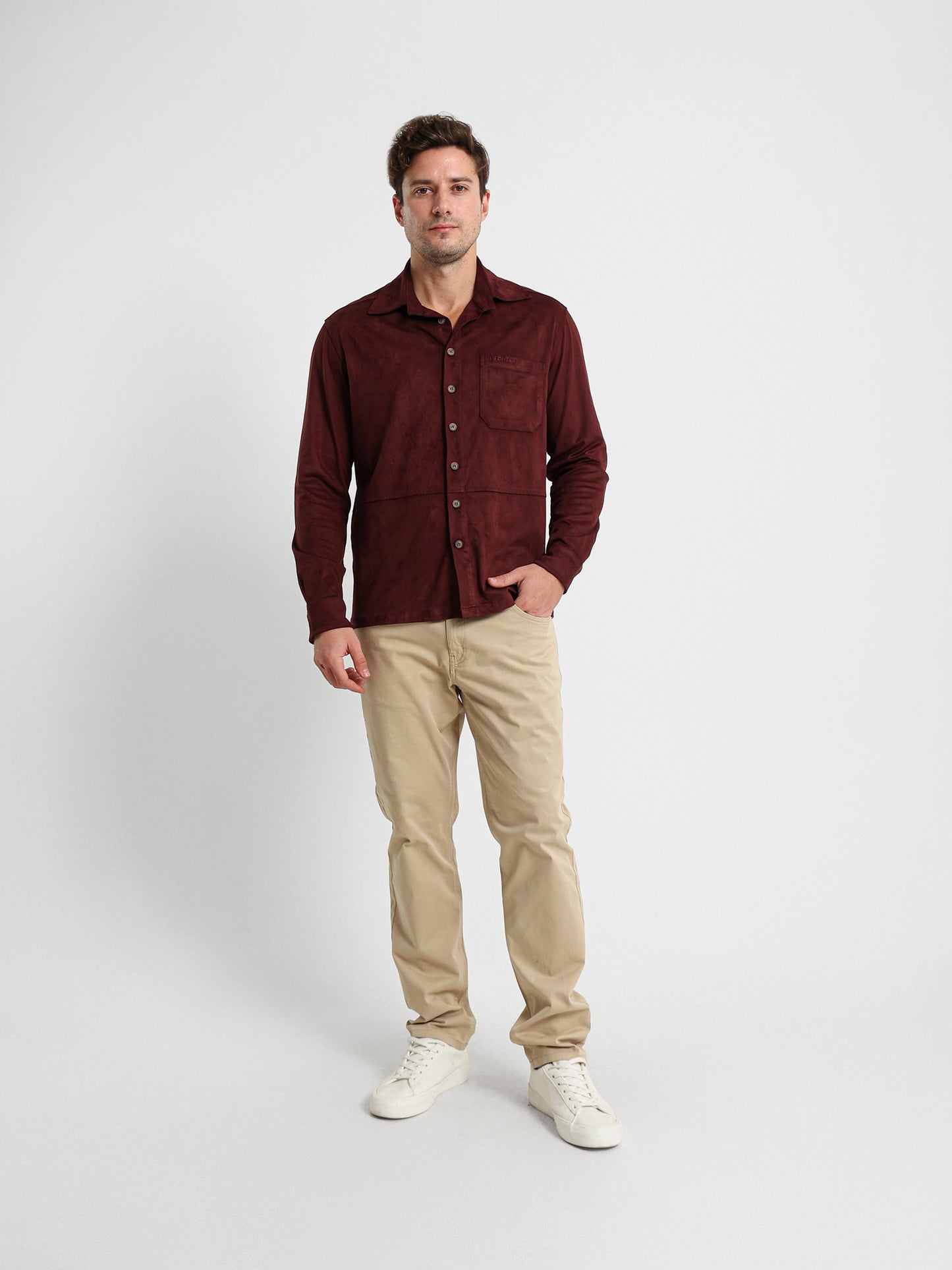 Long Sleeve Overshirt With Chest Pocket