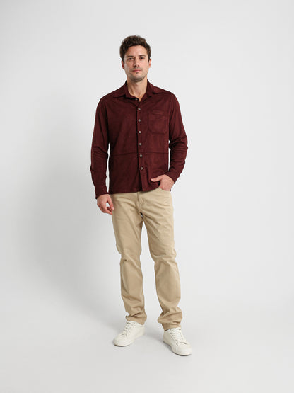Long Sleeve Overshirt With Chest Pocket