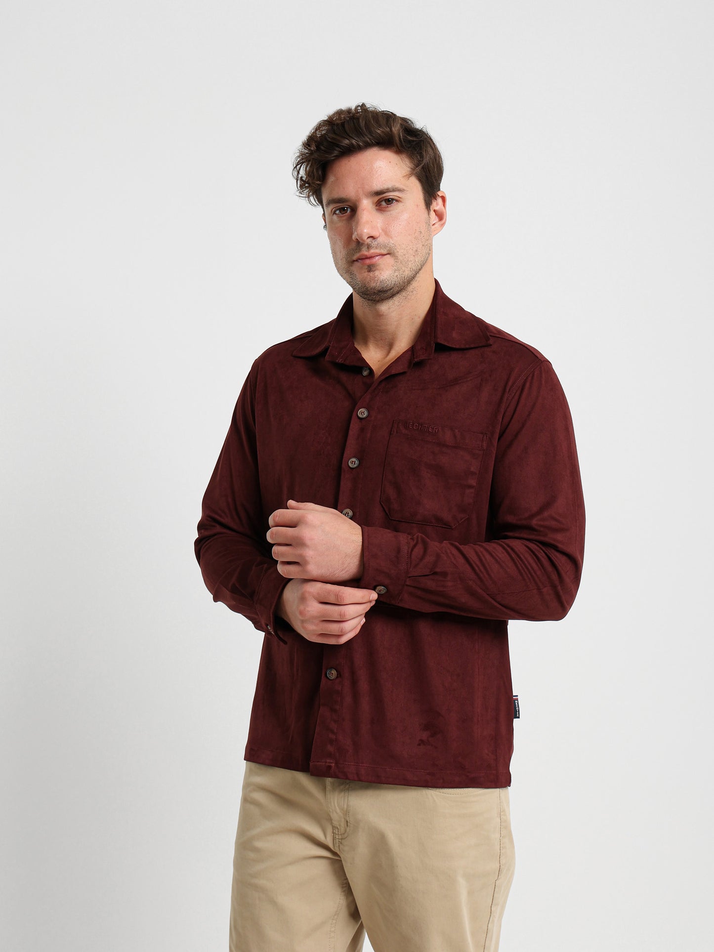 Long Sleeve Overshirt With Chest Pocket