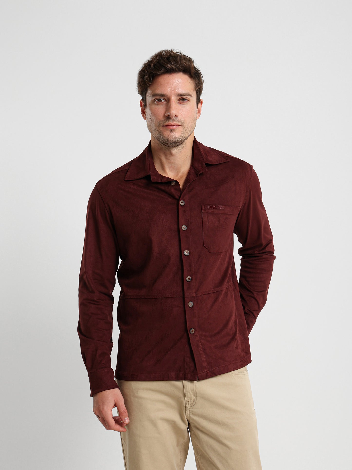 Long Sleeve Overshirt With Chest Pocket