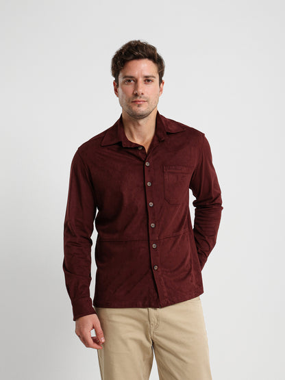 Long Sleeve Overshirt With Chest Pocket