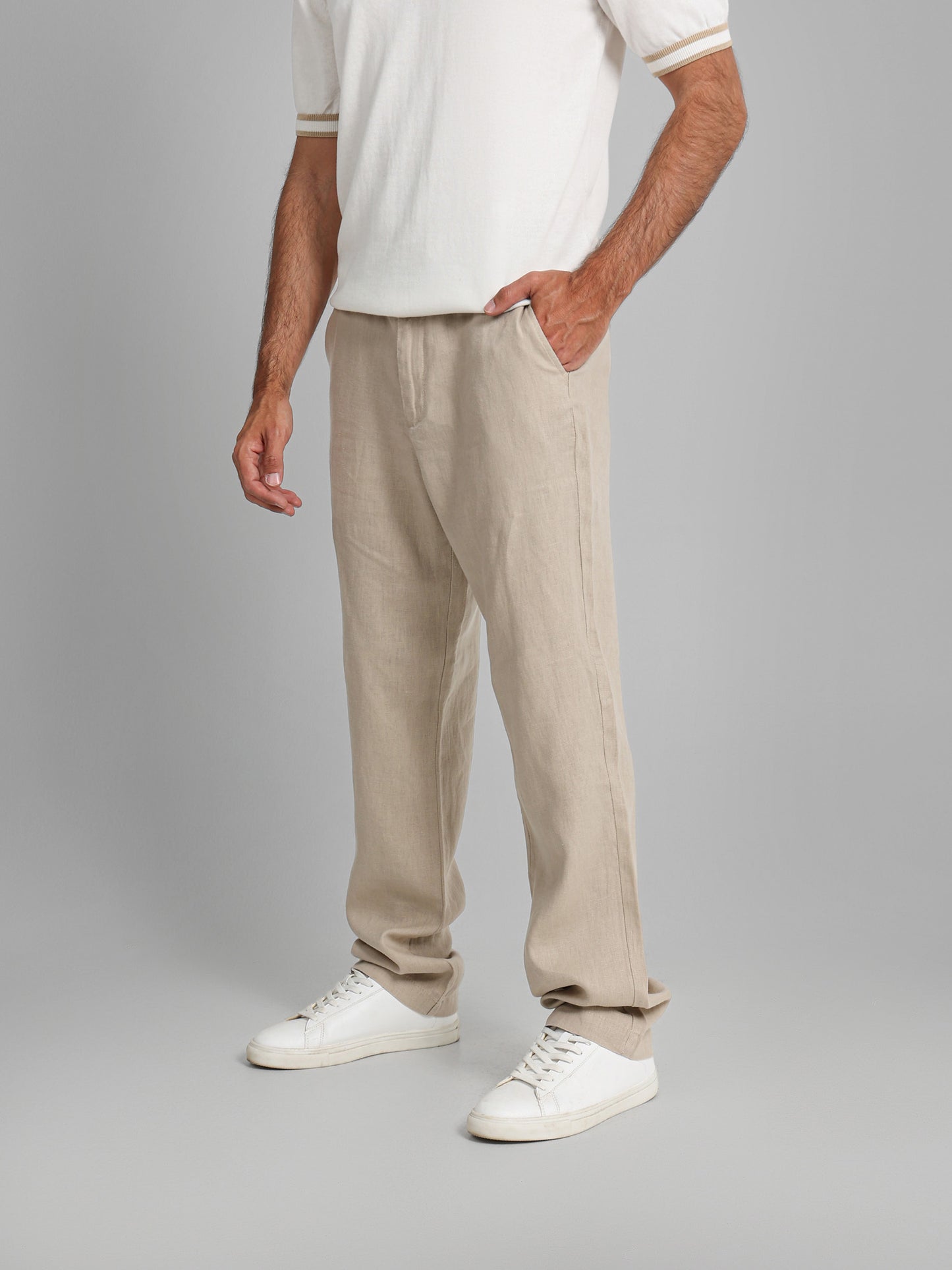 Linen Pants with Side Pockets