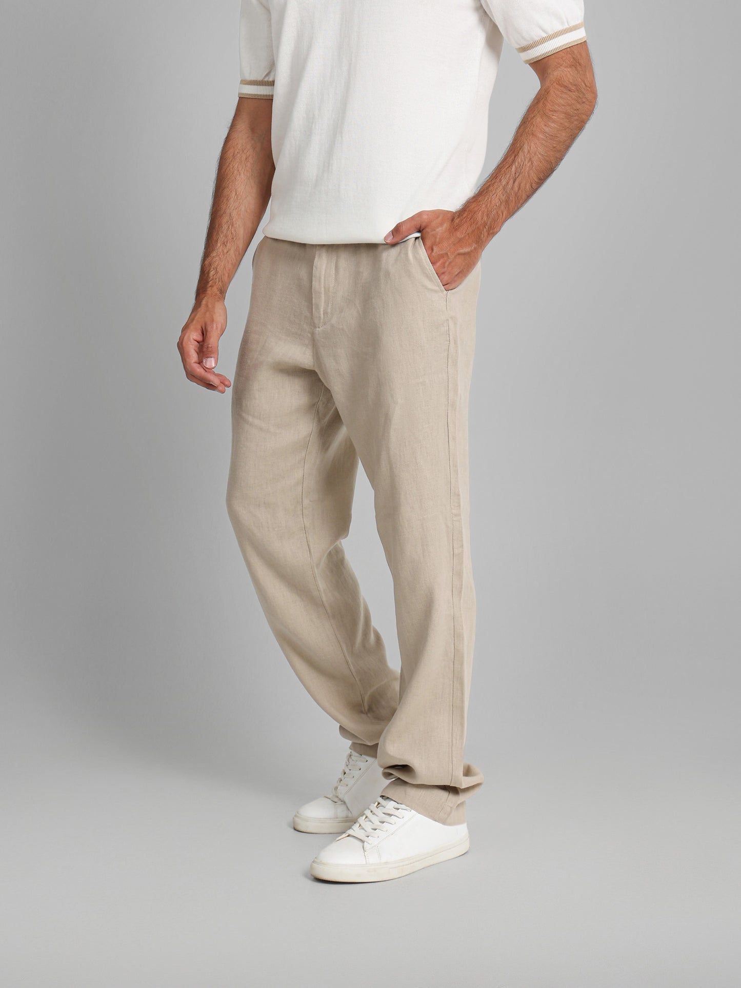 Linen Pants with Side Pockets
