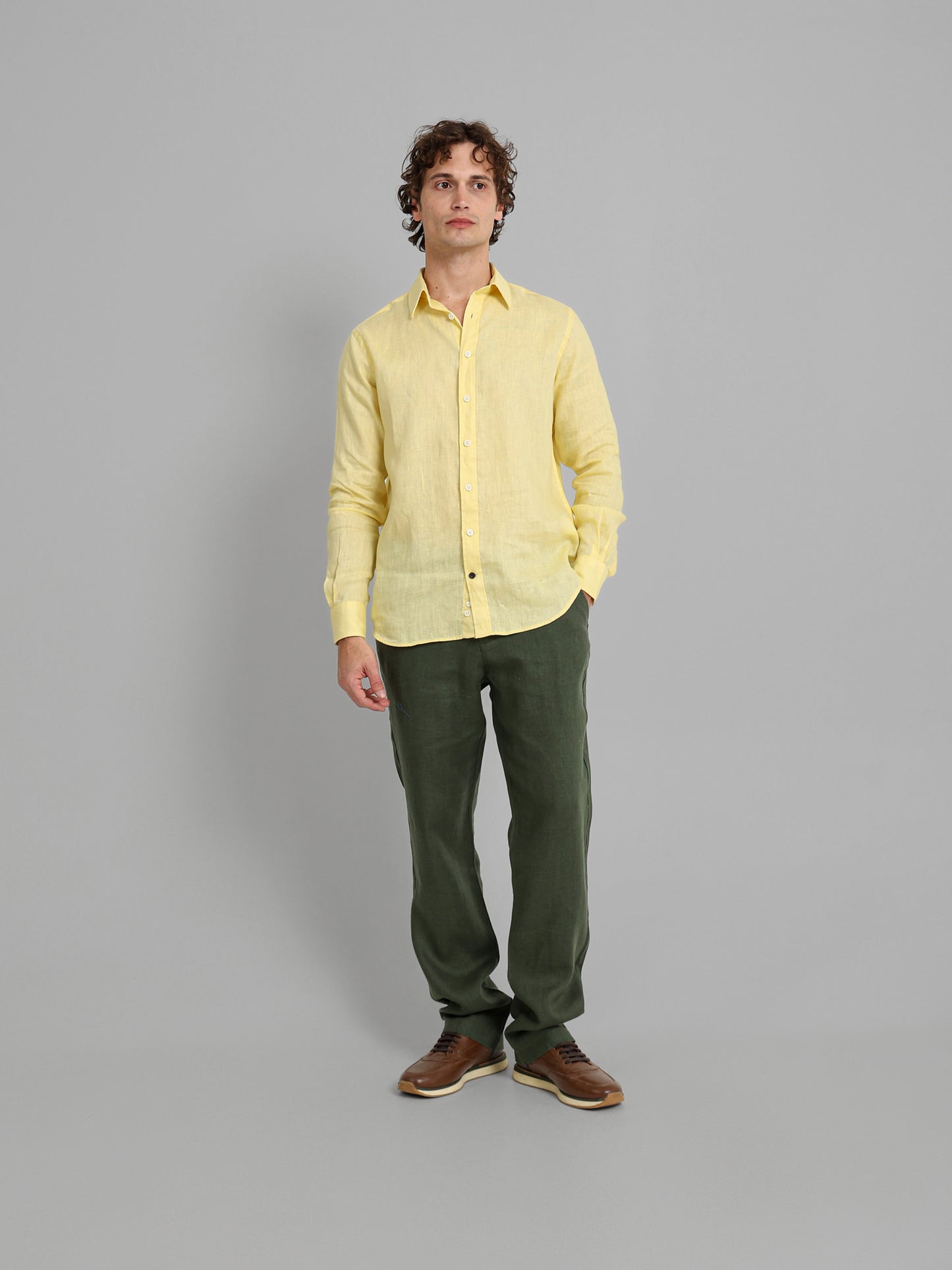 Linen Pants with Side Pockets