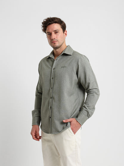 Textured Long Sleeve Shirt