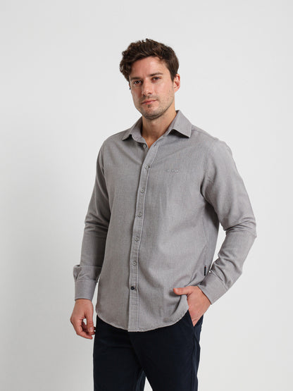 Textured Long Sleeve Shirt