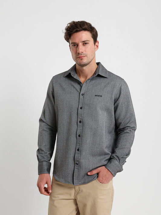 Textured Long Sleeve Shirt